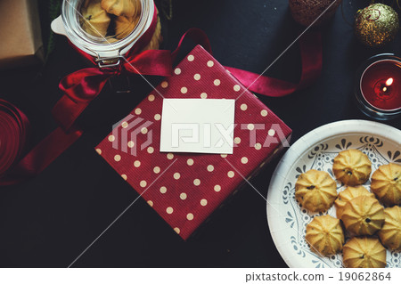 Overhead shot of Christmas presents Overhead shot of Christmas presents 19062864
