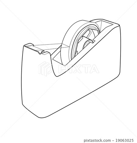 Tape dispenser with adhesive tape vector - Stock Illustration [19063025 ...