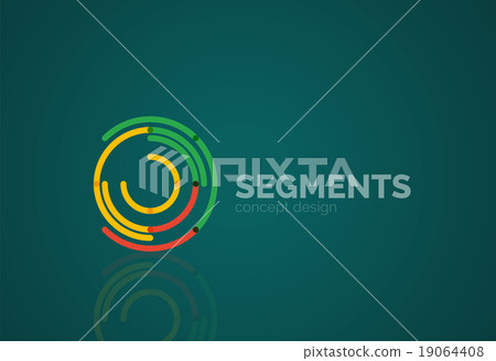 Vector outline minimal abstract geometric logo 19064408