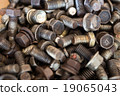 old screw Hexagon and spring washer 19065043