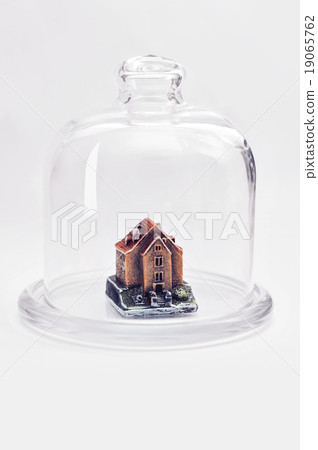Small house under the protection of a glass cover Small house under the protection of a glass cover 19065762
