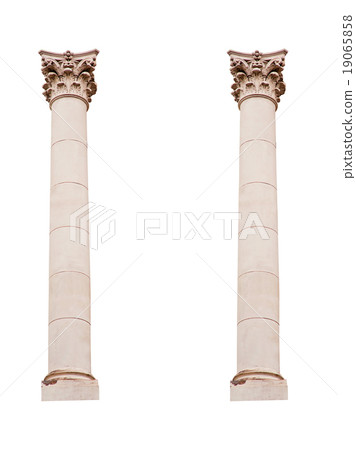 columns on a white background 19065858
