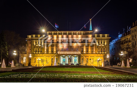 Belgrade City Hall at night - Serbia 19067231