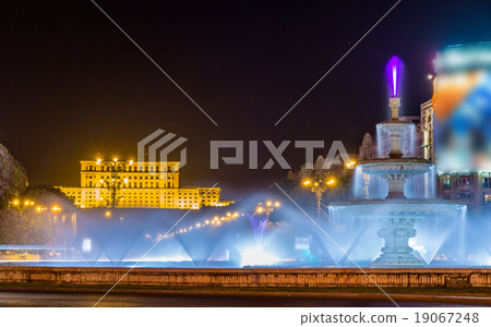 Water-jet Fountain in Unirii square - Bucharest 19067248