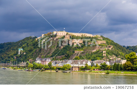 View of Fortress Ehrenbreitstein in Koblenz View of Fortress Ehrenbreitstein in Koblenz 19067258