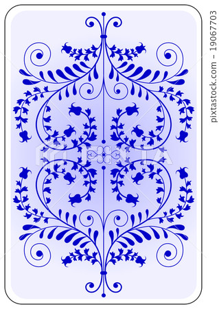 Poker playing card backside blue - Stock Illustration [19067703] - PIXTA