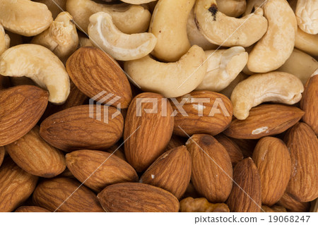 mixed nuts background above closeup mixed nuts background above closeup 19068247