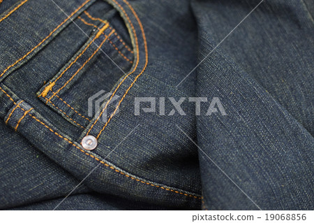 Close up image of blue Jeans pocket background Close up image of blue Jeans pocket background 19068856