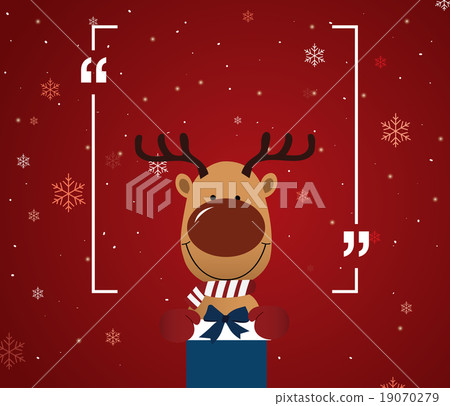 Reindeer holding giftbox Reindeer holding giftbox 19070279