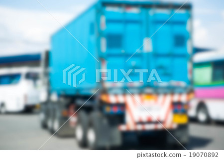 Blurry truck container waiting for gas up Blurry truck container waiting for gas up 19070892