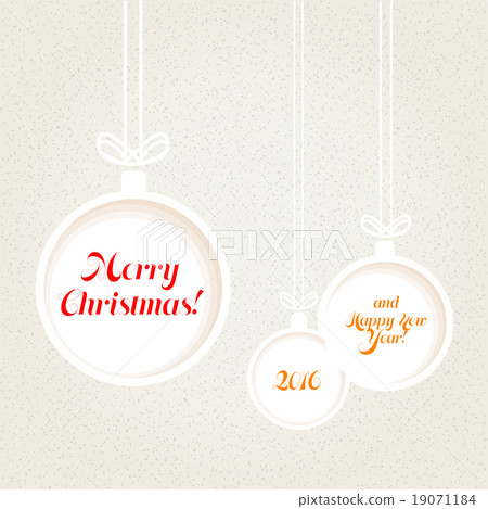Xmas balls on textured paper 19071184