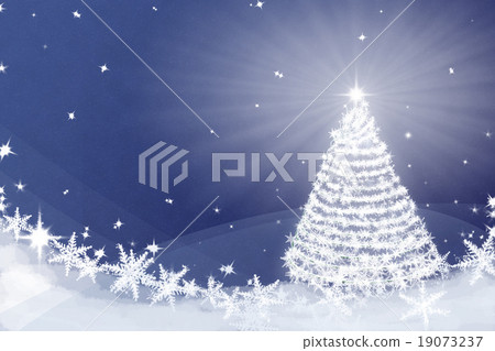 Magic Christmas tree background illustration - Stock Illustration ...
