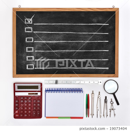 chalk board with drawing checklist chalk board with drawing checklist 19073404