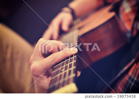 Man Playing On Guitar 19073438