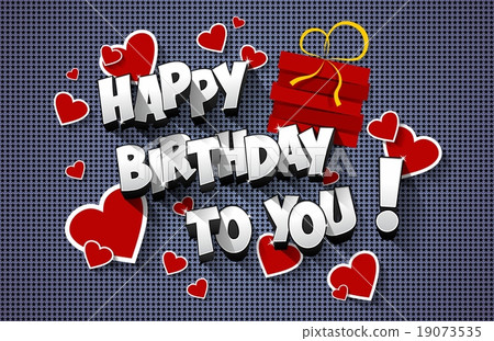 Happy Birthday Greeting Card On Background Vector Stock