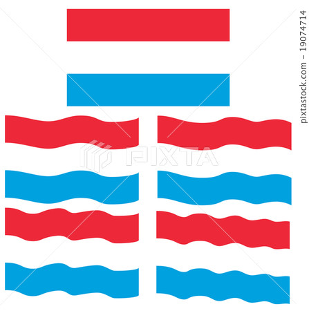 Flat and Waving Flag of Luxembourg Flat and Waving Flag of Luxembourg 19074714