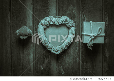 frames and gifts on a wooden frames and gifts on a wooden 19075627