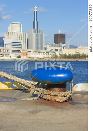 神戶港藍色繫泊柱 19077826