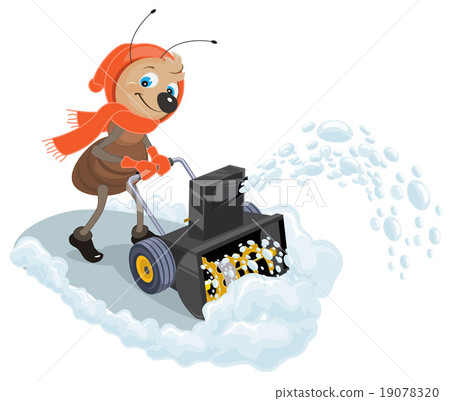 Ant domestic snow-plow. Snow thrower Ant domestic snow-plow. Snow thrower 19078320