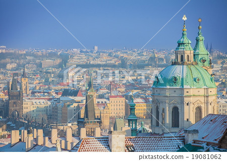 St. Nicolas Church in winter morning, Prague St. Nicolas Church in winter morning, Prague 19081062