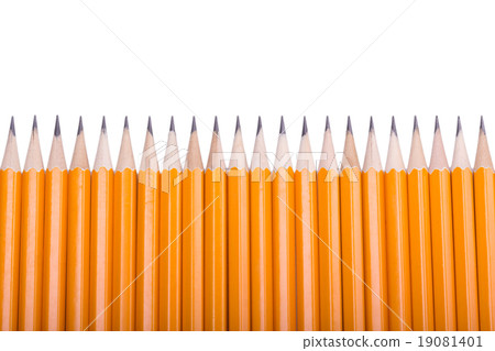 yellow wood pencil on white yellow wood pencil on white 19081401