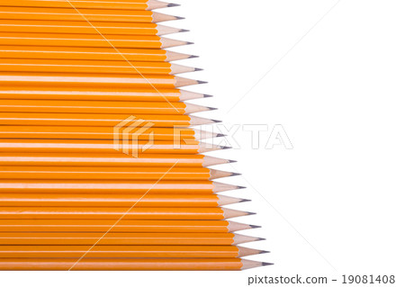 yellow wood pencil on white yellow wood pencil on white 19081408