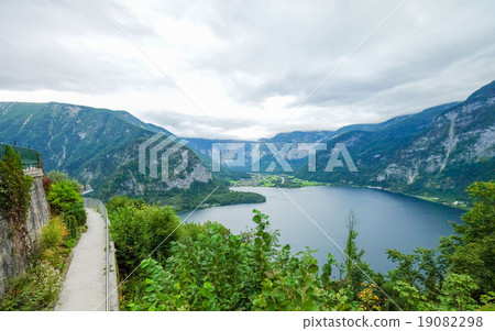 Scenic landscape view of Hallstatt, Austria Scenic landscape view of Hallstatt, Austria 19082298