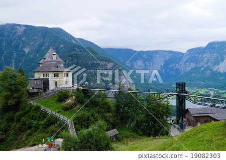 Scenic landscape view of Hallstatt, Austria Scenic landscape view of Hallstatt, Austria 19082303