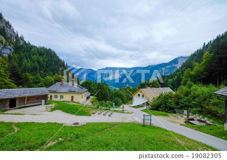 Scenic landscape view of Hallstatt, Austria Scenic landscape view of Hallstatt, Austria 19082305