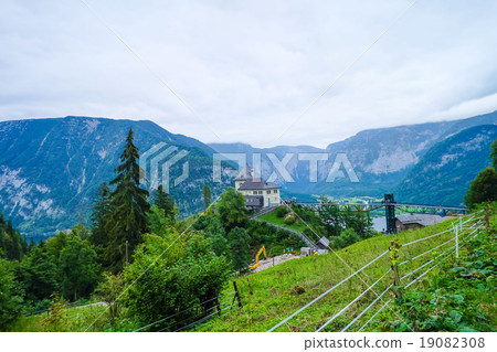 Scenic landscape view of Hallstatt, Austria Scenic landscape view of Hallstatt, Austria 19082308