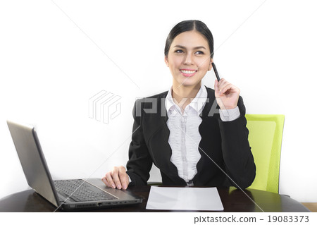 Attractive asian business women who thinking Attractive asian business women who thinking 19083373
