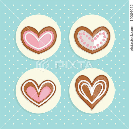 set of hearts cookies set of hearts cookies 19084032