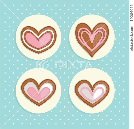 set of hearts cookies set of hearts cookies 19084033