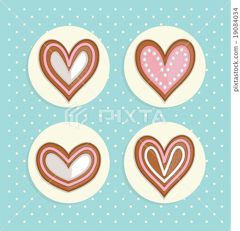 set of hearts cookies set of hearts cookies 19084034