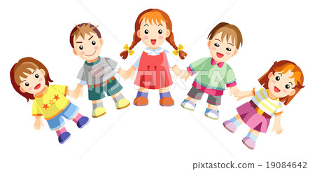 Children holding hands Children holding hands 19084642