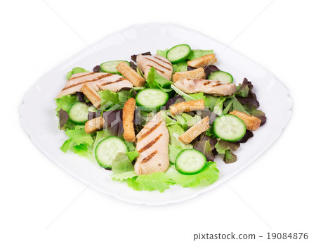 Close up of caesar salad. Close up of caesar salad. 19084876