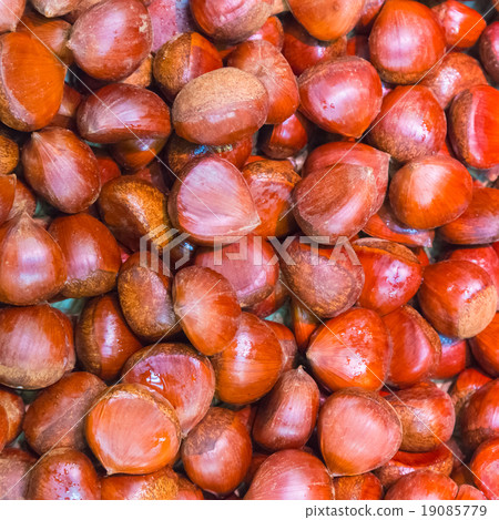 Pile of chestnuts. Pile of chestnuts. 19085779