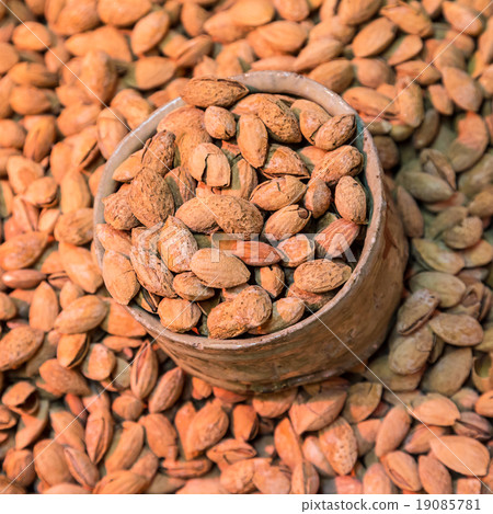 Scoop of almonds. Scoop of almonds. 19085781