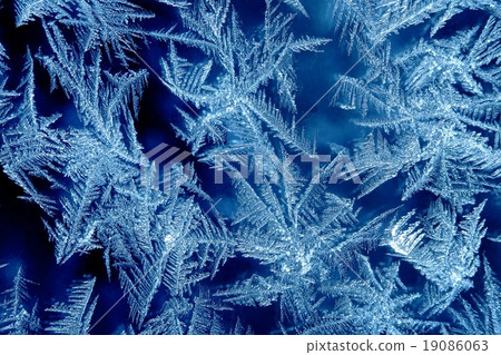 Frost formation on a window Frost formation on a window 19086063