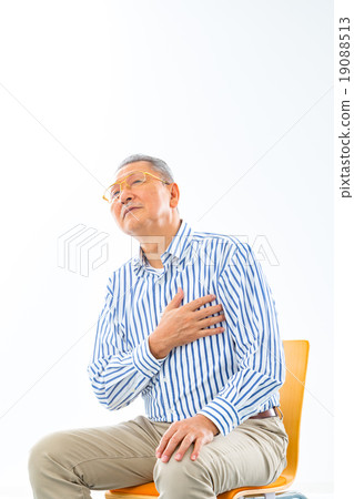 Palpitation shortness of breath myocardial infarction menopausal disorder physical condition male grandfather grandfather senior senior generation 19088513
