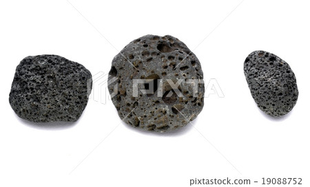 Black strange rock isolated on white Black strange rock isolated on white 19088752