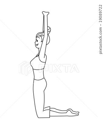 Women who stretch Elongation Landscape (Line drawing) Women who stretch Elongation Landscape (Line drawing) 19089722