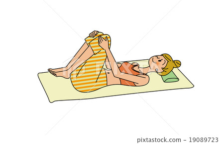 向後伸展的女人 19089723