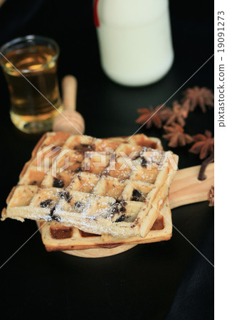 tasty waffle with milk tasty waffle with milk 19091273