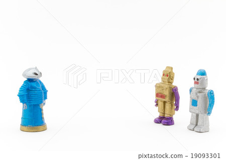 A junior robot that gets tense and hard at the scene of the first meeting with senior robot A junior robot that gets tense and hard at the scene of the first meeting with senior robot 19093301