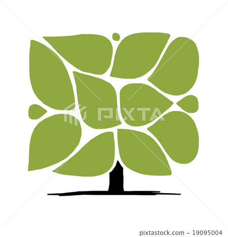 Art tree with frames, infographic concept 19095004