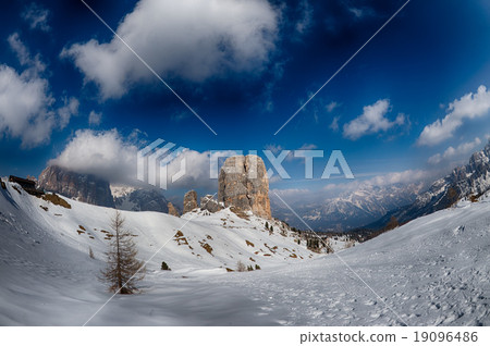 dolomites mountain snow landscape in winter dolomites mountain snow landscape in winter 19096486