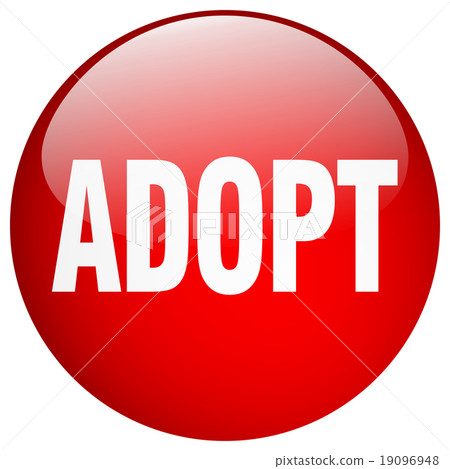adopt red round gel isolated push button 19096948