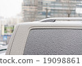 frozen car closeup snow crystals 19098861