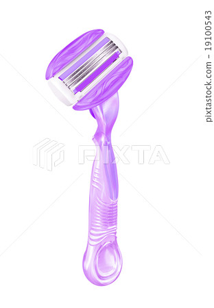 purple lady shaver on white background purple lady shaver on white background 19100543